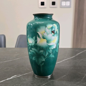 일본 모란문 칠보 화병 이미지