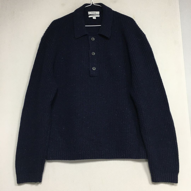 COS 코스 남성 리브드 캐시미어 울 니트 M--2