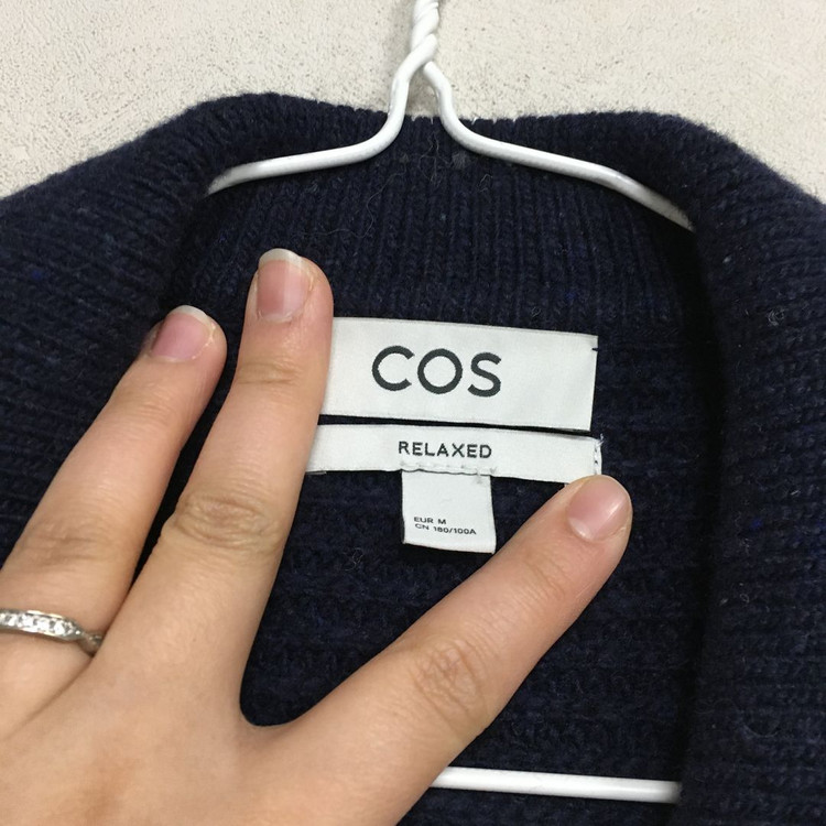 COS 코스 남성 리브드 캐시미어 울 니트 M--3