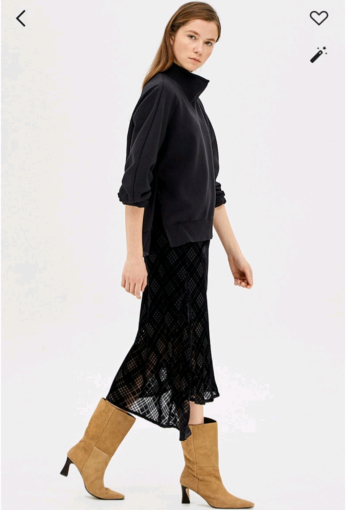 (핑크 브라운색상 판매)시스템 번아웃 니트 레이어드 원피스 55사이즈--1