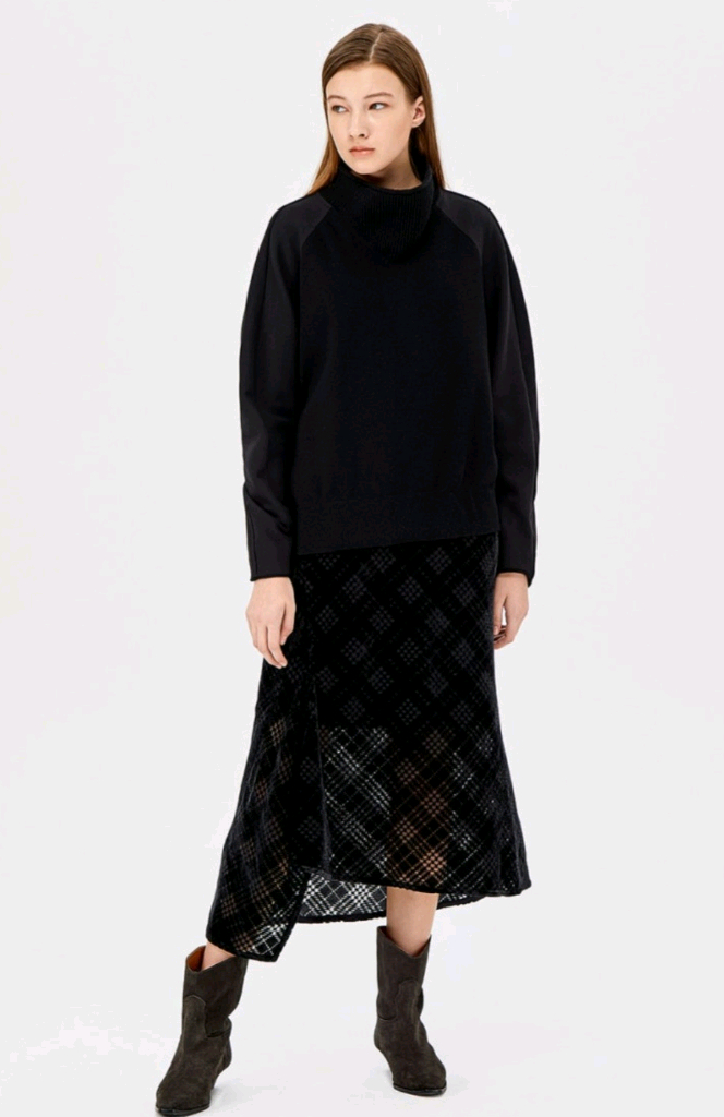 (핑크 브라운색상 판매)시스템 번아웃 니트 레이어드 원피스 55사이즈--2