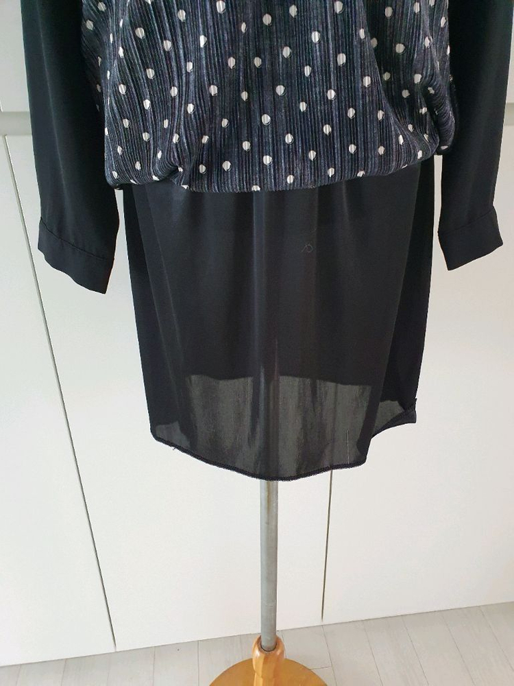 (새상품)44~66 기계주름 미디 스커트--3