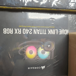 국내정품 미개봉) - 커세어 수냉쿨러 - CORSAIR iCUE LINK TITAN 240 RX RGB (블랙) 이미지