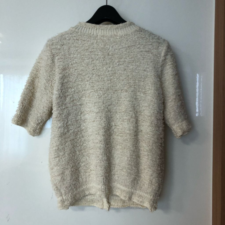 제평 블루아이디 반팔 니트 가디건 올드머니룩 출근룩 부클 i-d--8