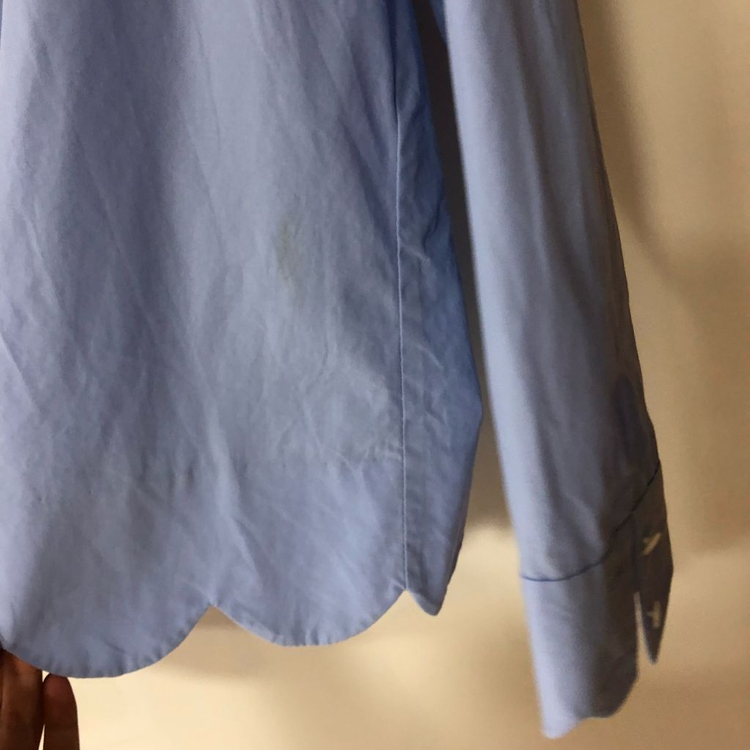 오뗄생트로페 물결 코튼100% 블라우스 셔츠 르사브아 올드머니룩--3