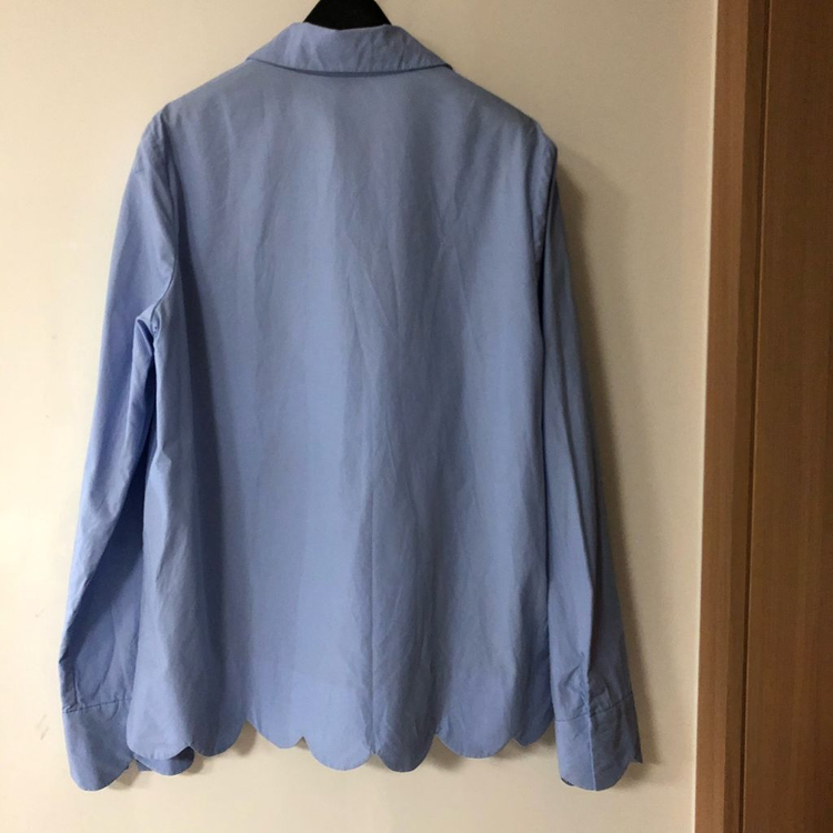 오뗄생트로페 물결 코튼100% 블라우스 셔츠 르사브아 올드머니룩--9