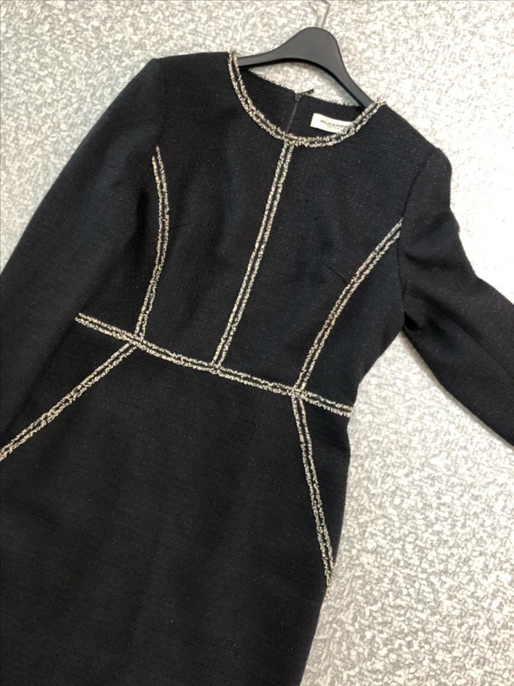 모조에스핀 원피스 트위드 글리터 펄 반짝이 하객룩 결혼식 경조사--2