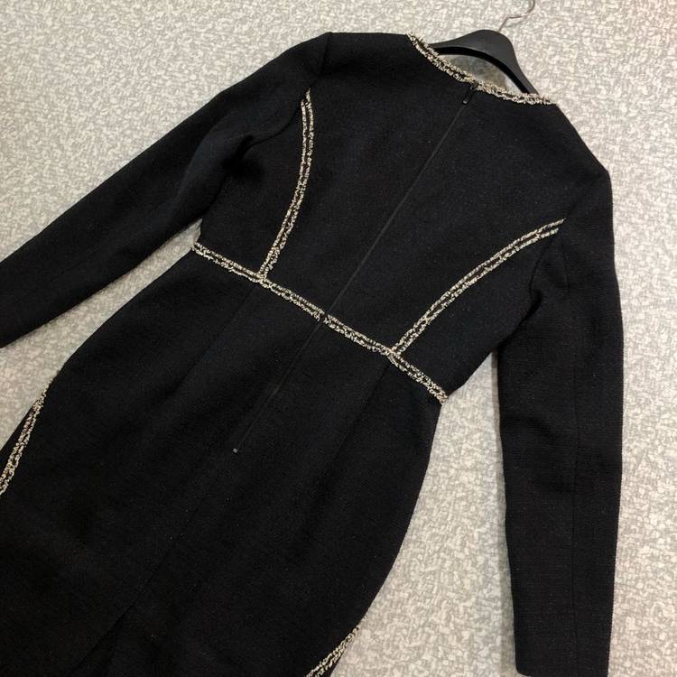 모조에스핀 원피스 트위드 글리터 펄 반짝이 하객룩 결혼식 경조사--8