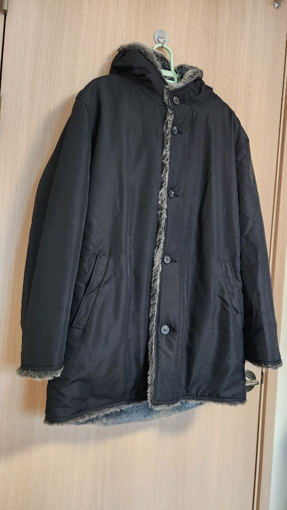 이신우 남자 검정기모털잠바 퍼코트 100--2