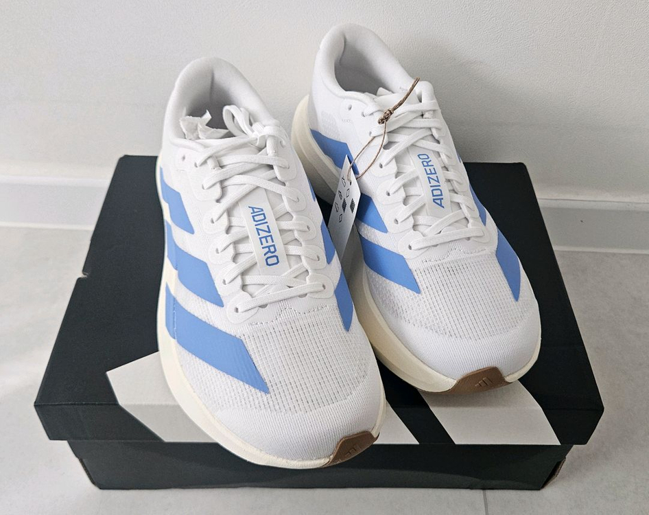 아디다스 에보SL 에보슬 화이트 블루 240mm 미착용 새상품 여성 런닝화--2