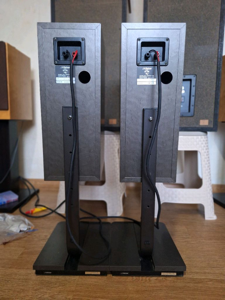 (스탠드 포함)빅터 VICTOR SX-105 북쉘프 스피커 1조 빈티지 레트로 인테리어 앤틱 가게 카페 매장 오디오 이미지