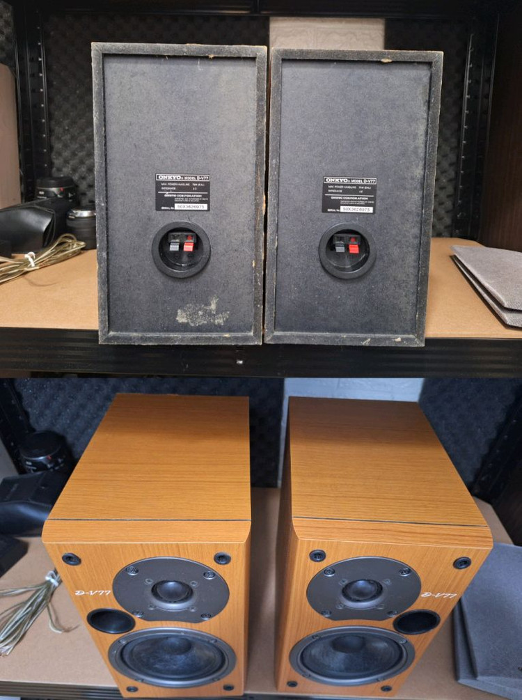 온쿄 중소형 빈티지 스피커 1조 D-V77 이미지
