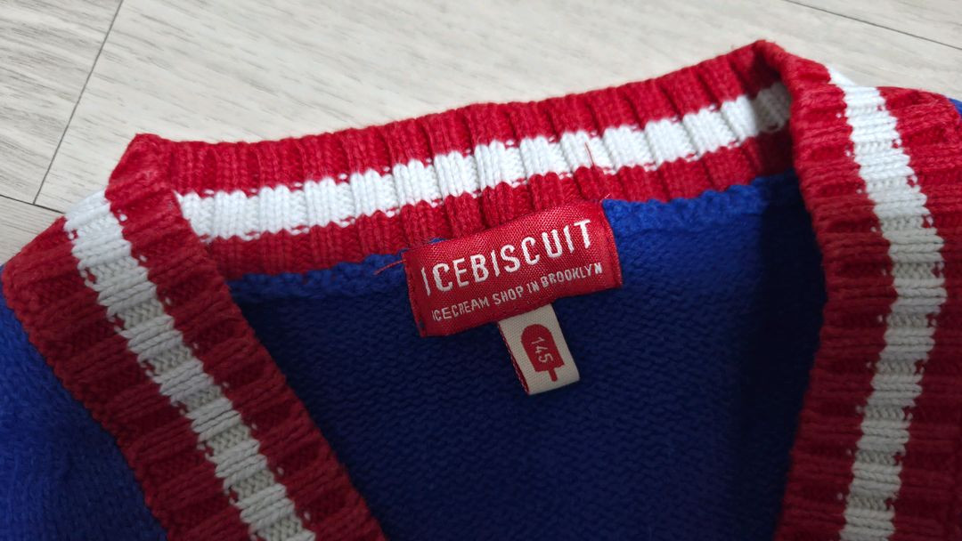 아이스비스킷 145사이즈 니트 조끼--2
