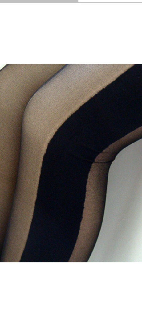 블랙 줄무늬 포인트 팬티형 스타킹 55~99 이미지