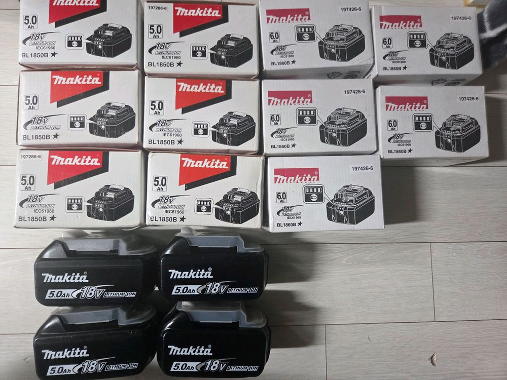 마끼다 정품 배터리 5.0 6.0 BL1850B BL1860B--1