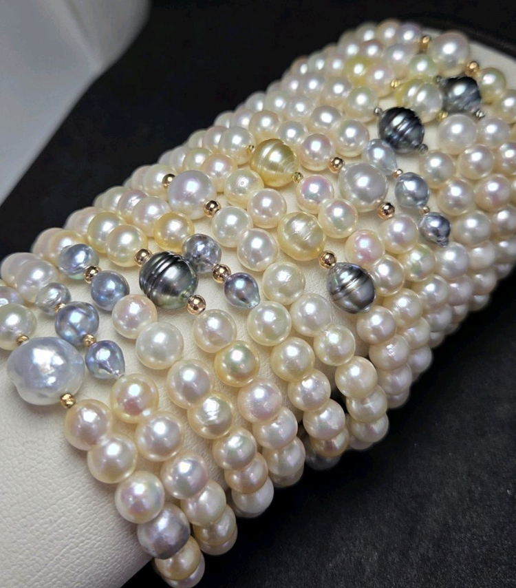 14k진주팔찌 남양진주 아코야진주--6