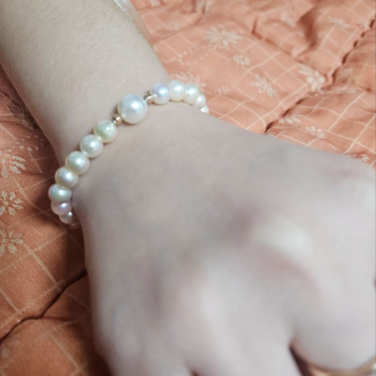 14k진주팔찌 남양진주 아코야진주--8
