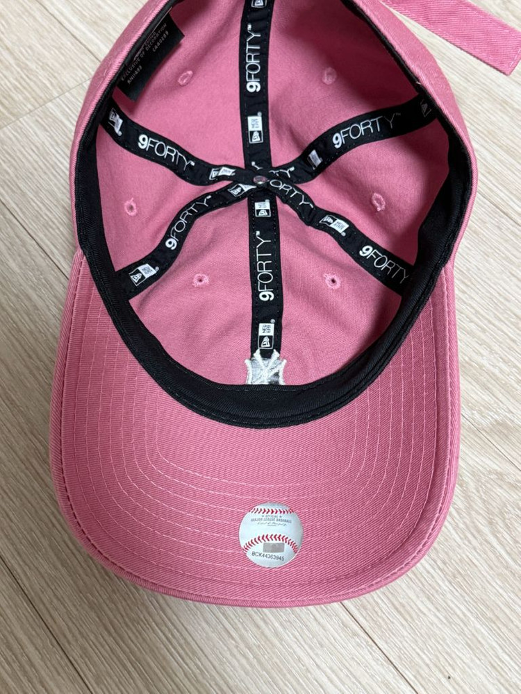 MLB 뉴욕 양키스 미니 로고 언스트럭쳐 볼캡 카시스 #14205768 (뉴에라 모자 핑크) 이미지