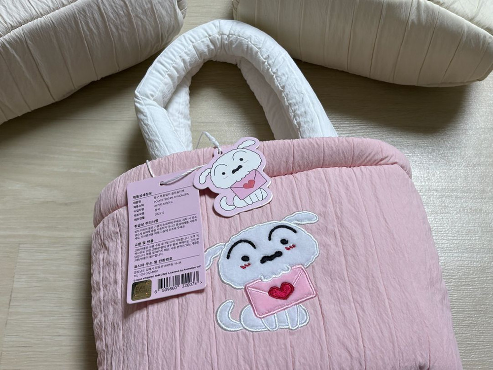 짱구 흰둥이 투톤컬러 골프 숄더백 가방 (새상품) 이미지