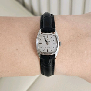 오메가 드빌 은장 여성 레이디 오토매틱 시계 빈티지 여자 손목시계 팔찌