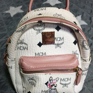 MCM 비세토스 클래식 미니 백팩 핑크 화이트