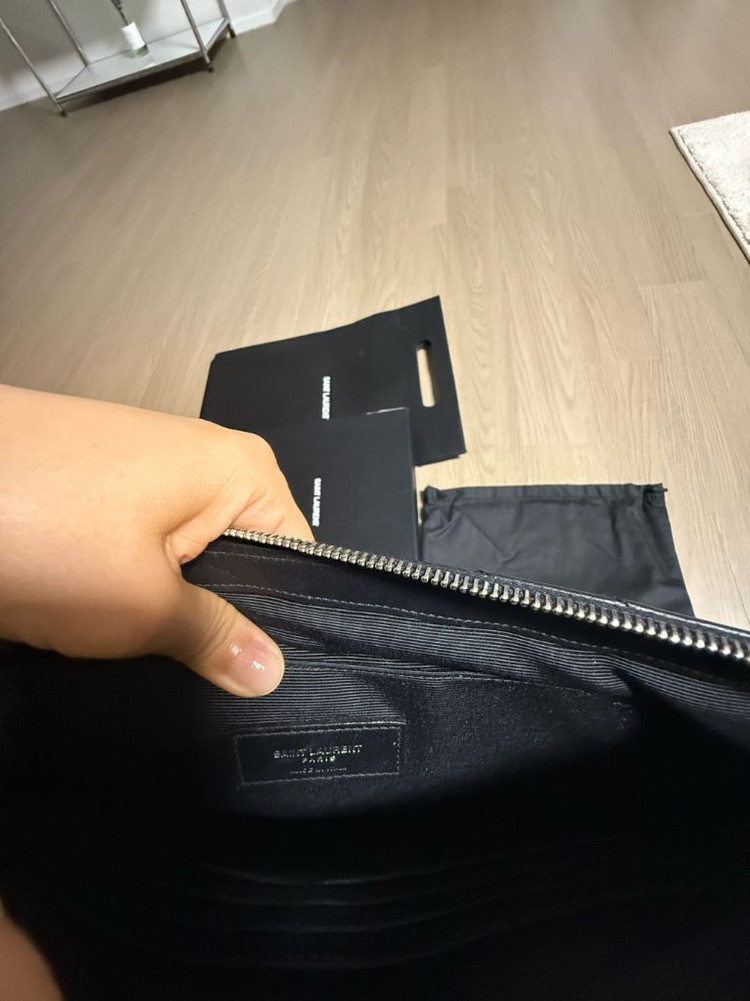 생로랑 클러치 은장 미디움--4