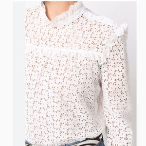 한섬 필로소피 펀칭 레이스 블라우스 55 사이즈 정품