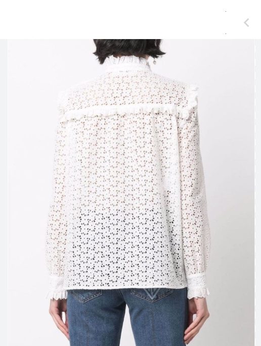 한섬 필로소피 펀칭 레이스 블라우스 55 사이즈 정품--1