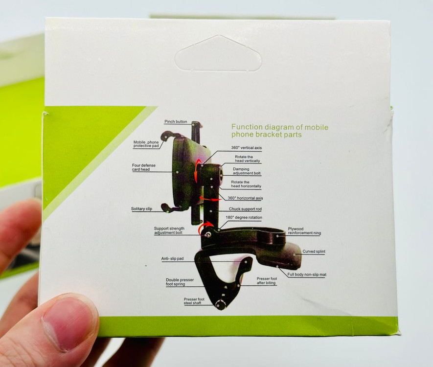 미개봉 회전 집게형 차량/런닝머신 스마트폰 거치대--4
