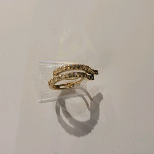 여성)14k 큐빅 원형 귀걸이