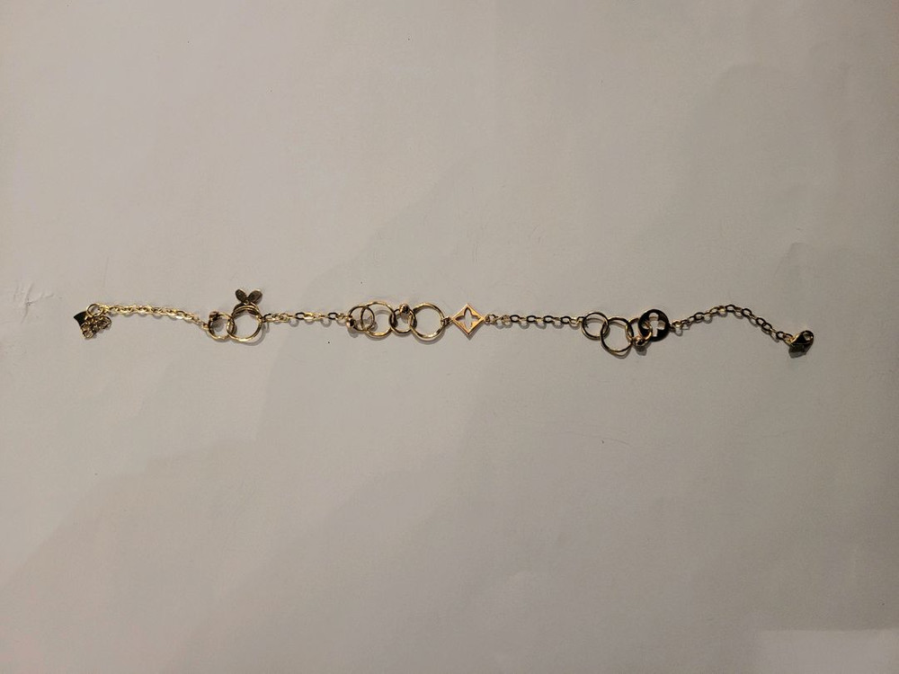 여성)14K 펜던트 체인 발찌--2