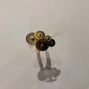 여성)14k 원형5p펜던트 링반지