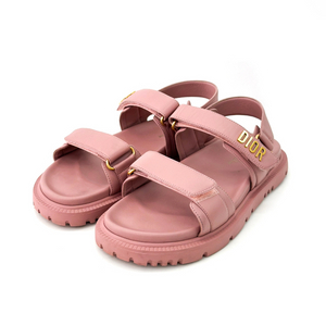 [39] Dior 디올 디올액트 여성 벨크로 램스킨 스트랩 샌들 핑크
