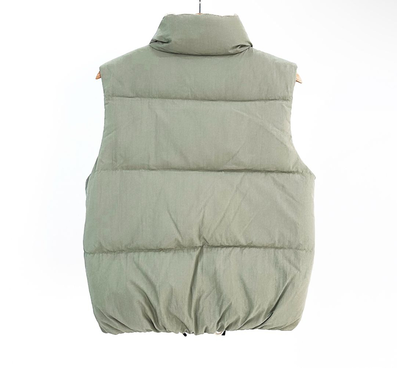 [36] 브루넬로 쿠치넬리 여성 모닐리 집업 다운 패딩 조끼 베스트 그린--2
