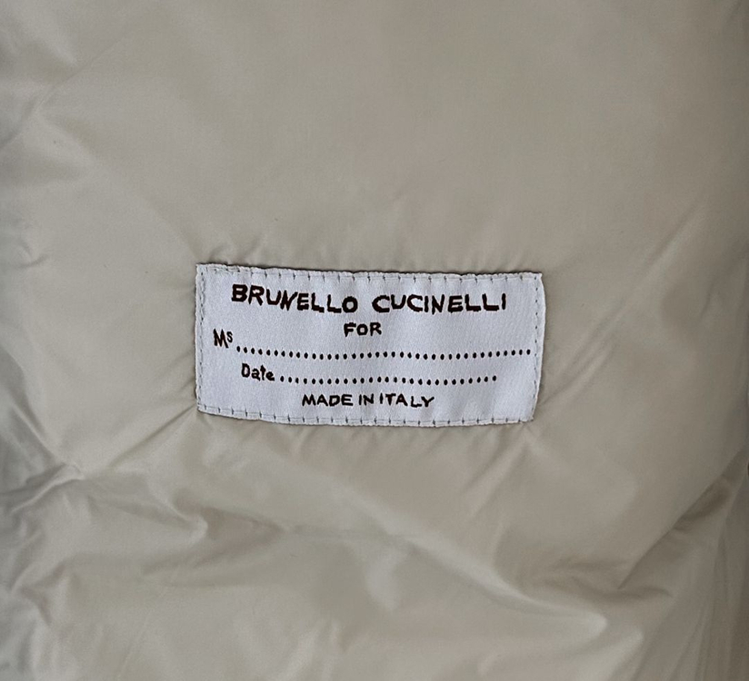 [36] 브루넬로 쿠치넬리 여성 모닐리 집업 다운 패딩 조끼 베스트 그린--3