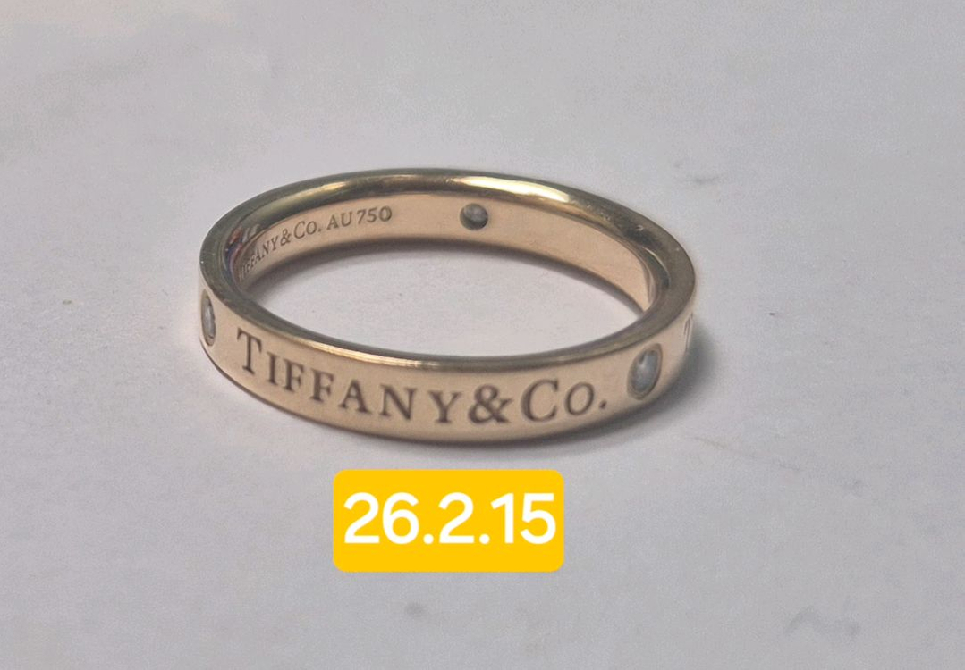 티파니앤코 3P 다이아 반지 로즈골드--2