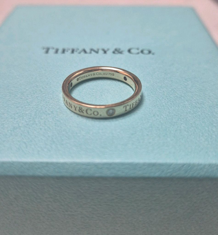 티파니앤코 3P 다이아 반지 로즈골드--3