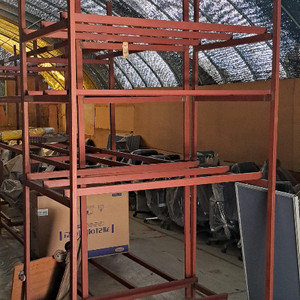 사각파이프다이 각파이프선반 사단파이프진열대 4단철재수납대