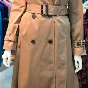 키이스 리오펠레 체크 디테일 개더 주름 트렌치코트 55사이즈 새제품 베이지컬러