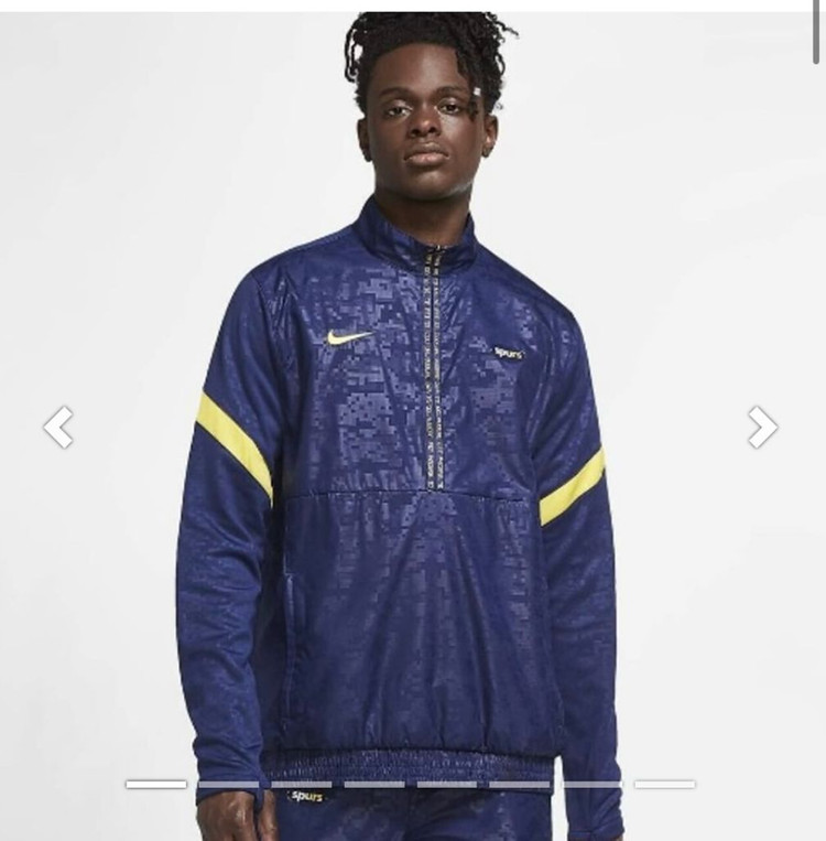 희귀!! 나이키 x 토트넘 빅 로고 윈드러너 반집업 M ~ L 네이비--4