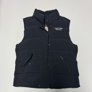 남녀공용 캘빈클라인 양털 안감 조끼 패딩 베스트 L 블랙