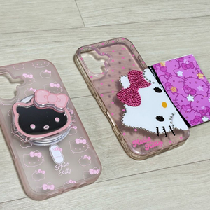 헬로키티 아이폰 16 맥세이프 케이스+그립톡 +덤 케이스,카드스킨