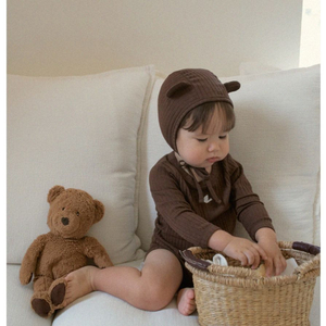 로엄버 바디수트 보냇세트 (블랙버니, 브라운베어) 2벌일괄