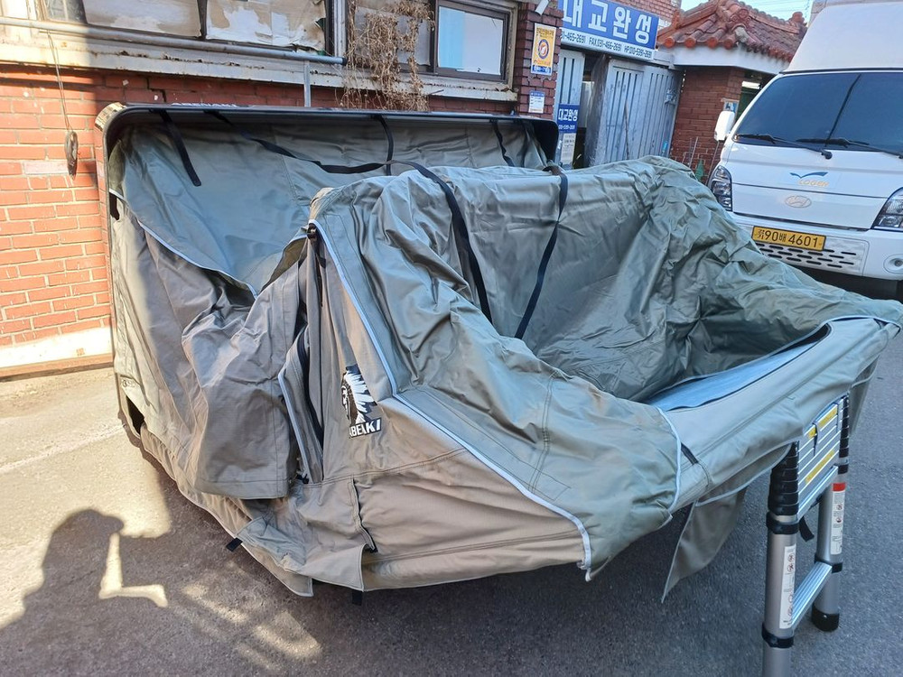 아베나키 3~4인용 중고 루프탑텐트 사용감 어넥스 판매 이미지