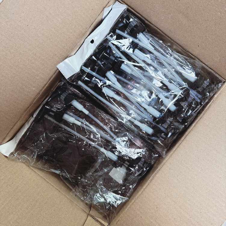 580ml 갈색 펌프 용기 24개 판매합니다.--3