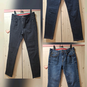 상태굿) 히든밴딩 기모청바지3개 다드려여