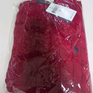 폴로 랄프로렌 맨즈 케이블 니트 코튼 스웨터 M 새상품 (QR정품인증가능한 텍)