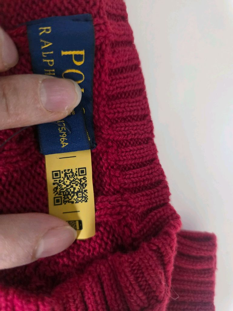 폴로 랄프로렌 맨즈 케이블 니트 코튼 스웨터 M 새상품 (QR정품인증가능한 텍)--2