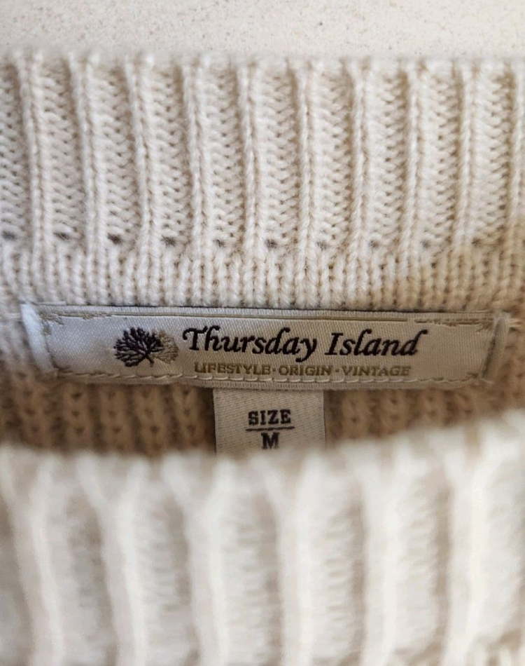 써스데이아일랜드 니트블록 플리츠 원피스 66사이즈--6