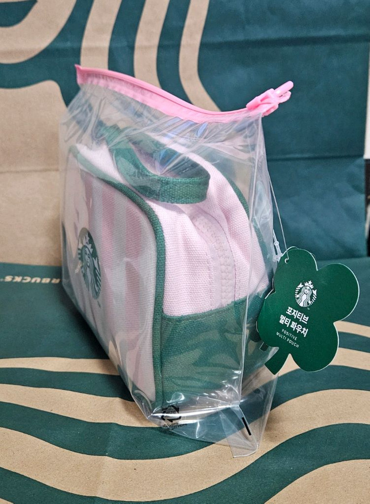 미개봉]스타벅스 2026 백투스쿨 포지티브 멀티 파우치 화장품 가방--2